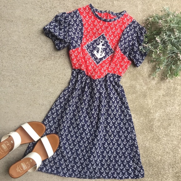 Dresses & Skirts - Vintage Nautical Anchor Dress